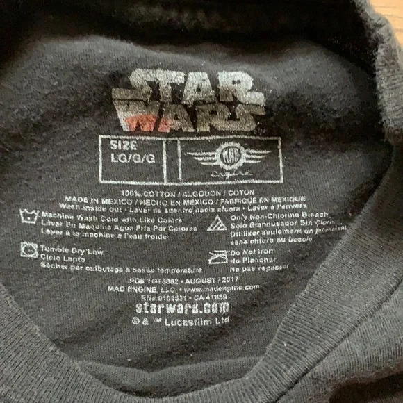 Star Wars Darth Vader Black Tshirt - Picture 7 of 8